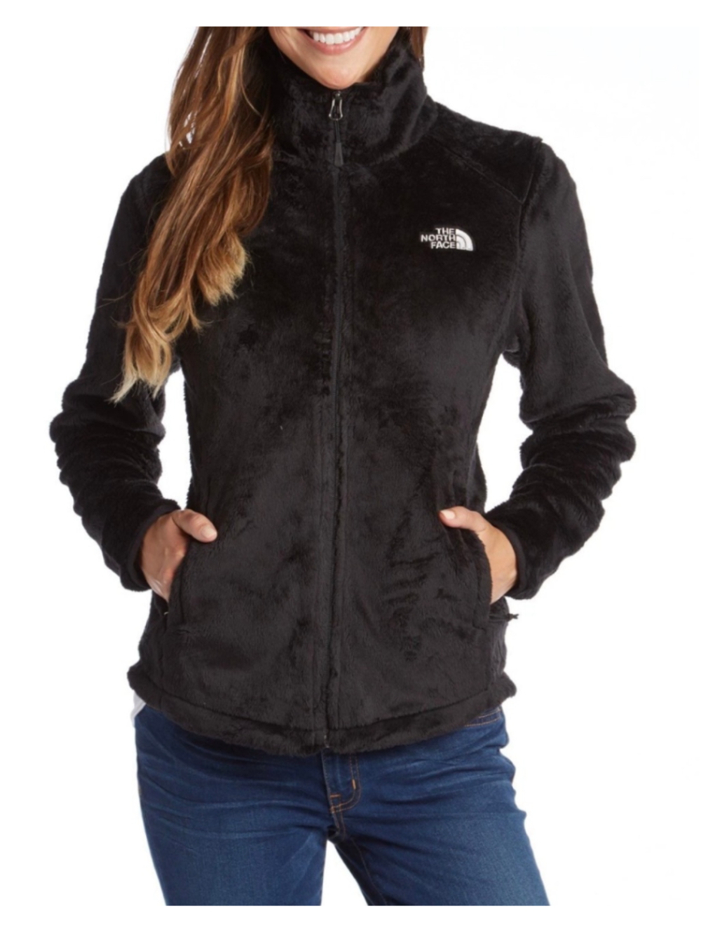 Women's The North Face Osito Fleece Full Zip Jacket Black Size S